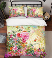 3D Pink Flower Quilt Cover Set Bedding Set Pillowcases 49- Jess Art Decoration