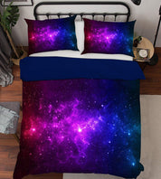3D Starry Sky Universe Nebula Quilt Cover Set Bedding Set Pillowcases 111- Jess Art Decoration