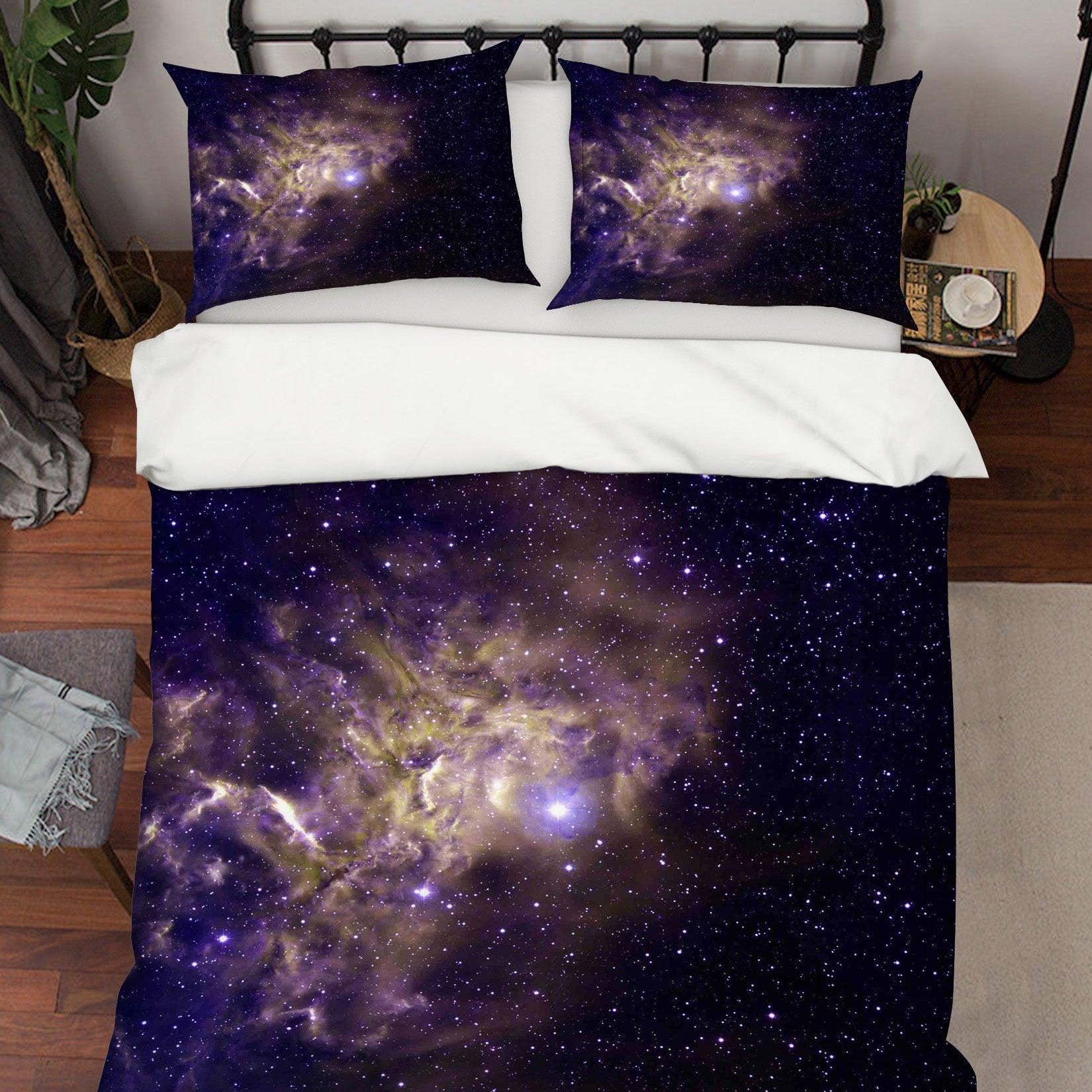 3D Nebula Star Sky Universe Quilt Cover Set Bedding Set Pillowcases 109- Jess Art Decoration