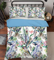 3D Flower Leaves Plants Quilt Cover Set Bedding Set Pillowcases 39- Jess Art Decoration