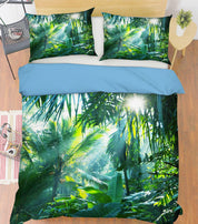 3D Green Tropical Rainforest Quilt Cover Set Bedding Set Pillowcases 103- Jess Art Decoration