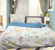 3D White Floral Quilt Cover Set Bedding Set Pillowcases 59- Jess Art Decoration