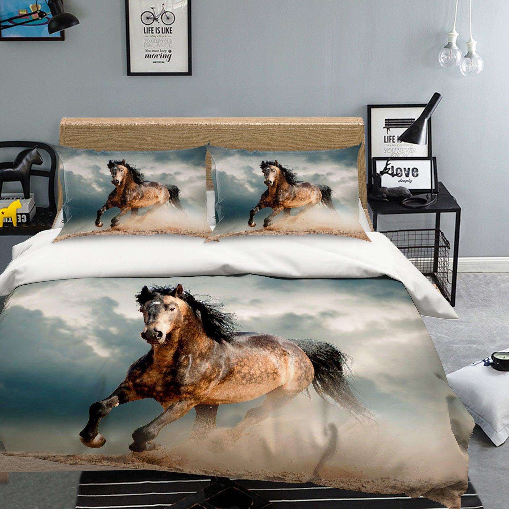 3D Horse Quilt Cover Set Bedding Set Pillowcases 05- Jess Art Decoration