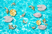 3D Pond Goldfish Lotus Leaf Wall Mural Wallpaper LQH 32- Jess Art Decoration