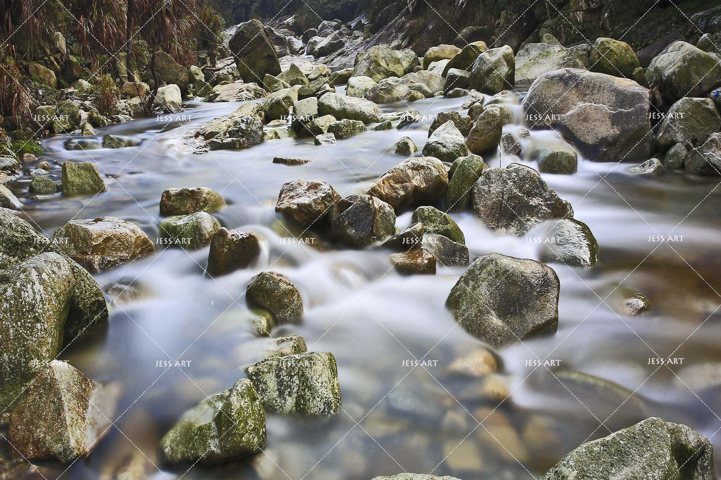 3D River Stone Landscape Wall Mural Wallpaper LQH 222- Jess Art Decoration