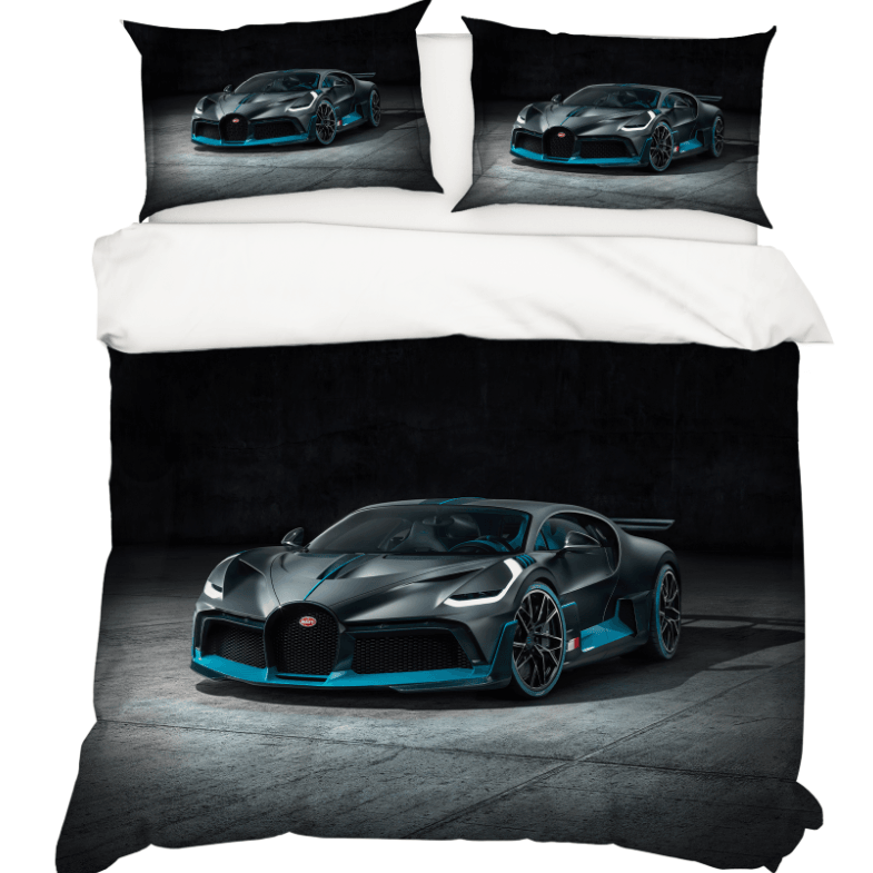 3D Bugatti Car Sport Quilt Cover Set Bedding Set Pillowcases 1- Jess Art Decoration