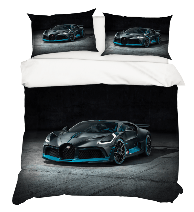 3D Bugatti Car Sport Quilt Cover Set Bedding Set Pillowcases 1- Jess Art Decoration
