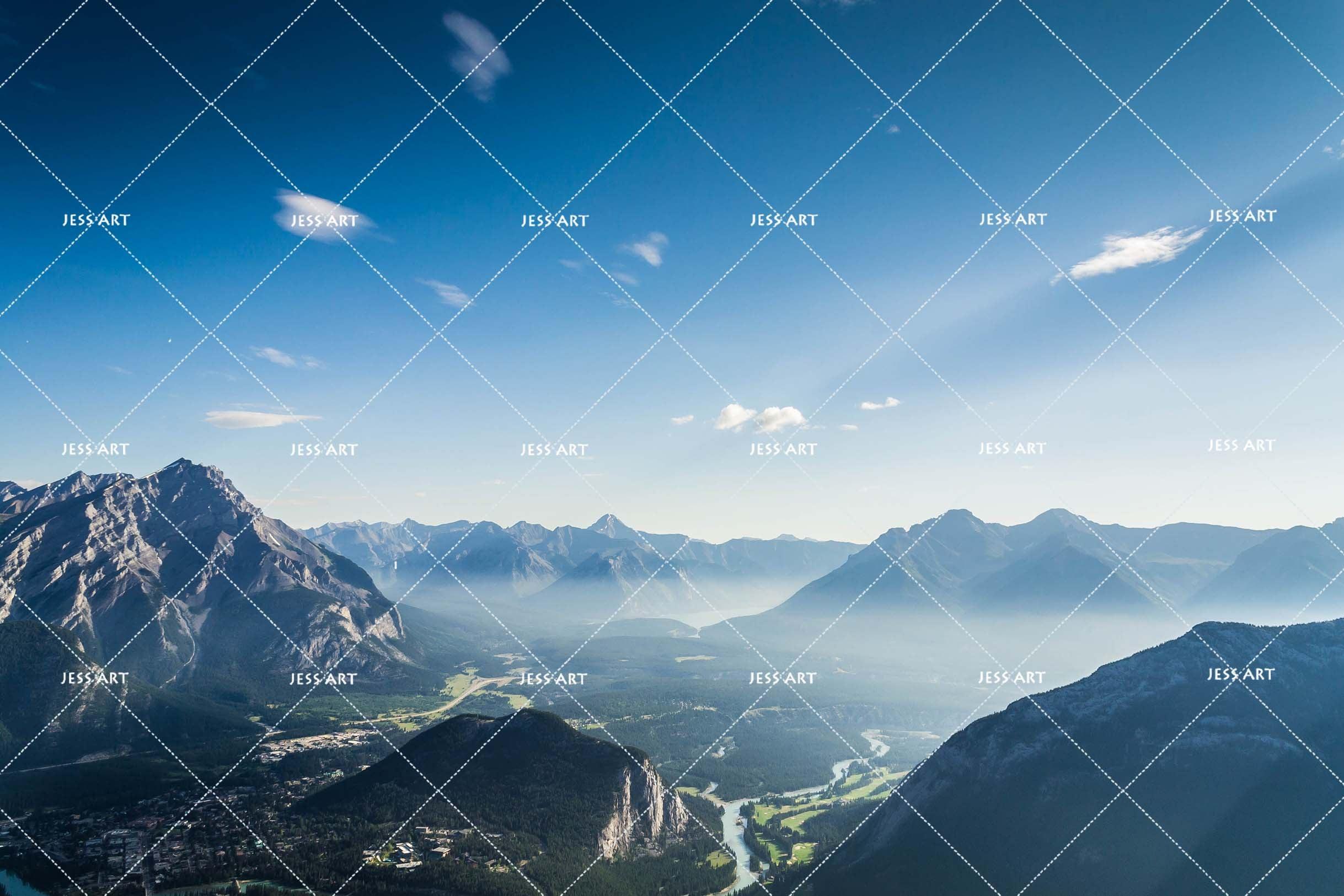 3D Blue Sky Mountain Wall Mural Wallpaper 78- Jess Art Decoration