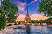 3D Eiffel Tower Canal Wall Mural Wallpaper 39- Jess Art Decoration