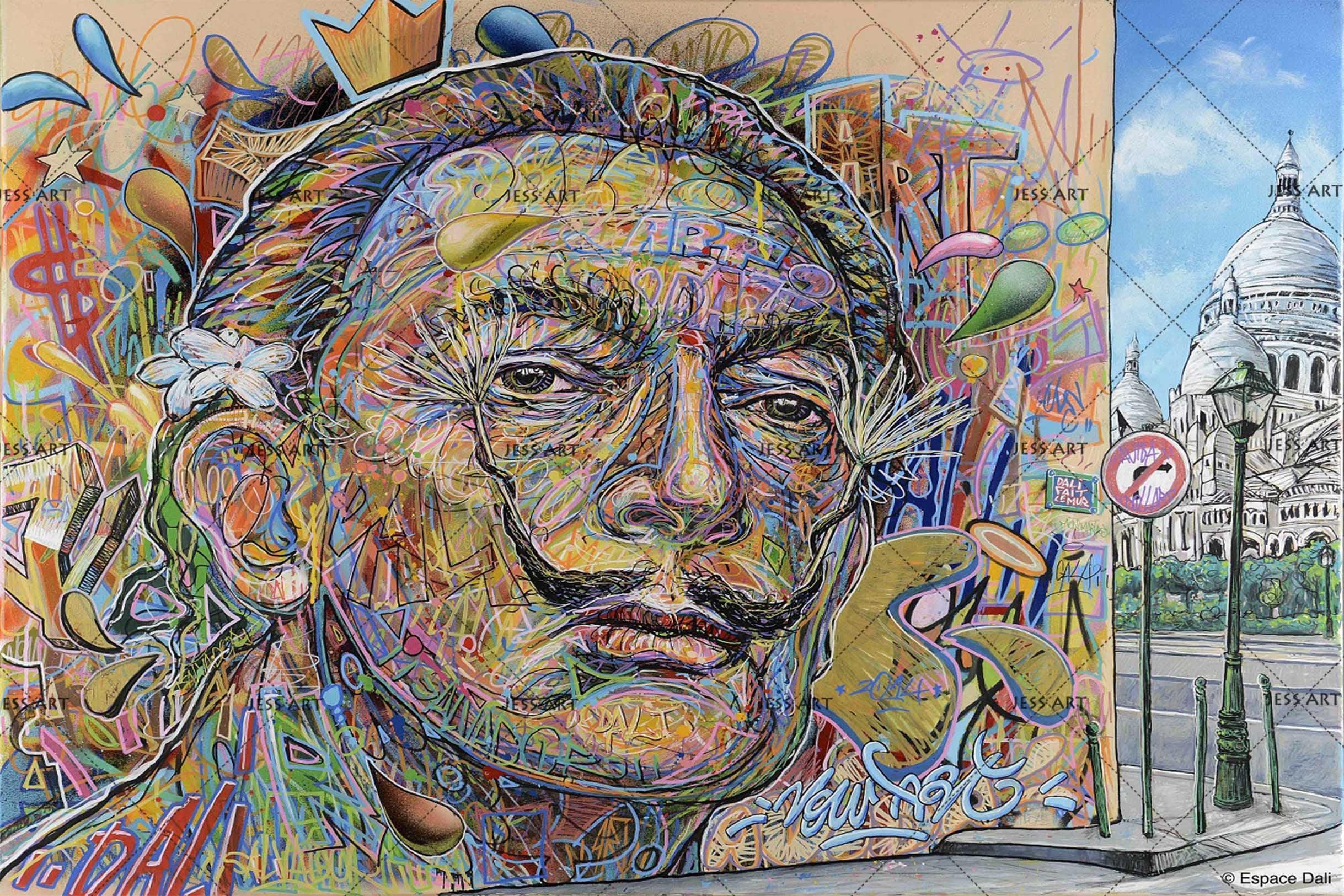 3D Graffiti Man Wall Mural Wallpaper SF39- Jess Art Decoration