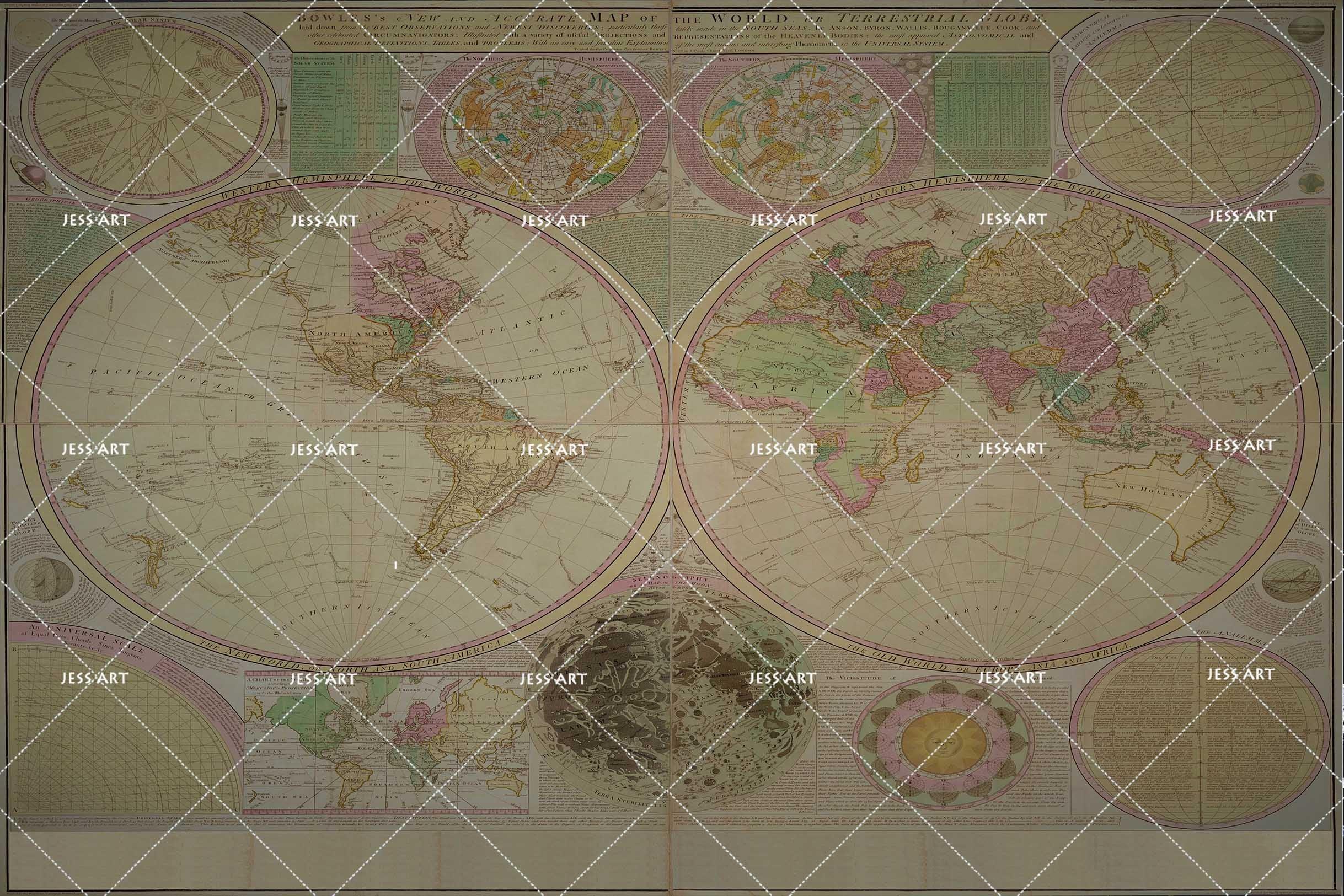 3D Retro World Map Wall Mural Wallpaper 39 LQH- Jess Art Decoration