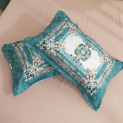 3D Vintage Traditional Green Floral Pattern Quilt Cover Set Bedding Set Duvet Cover Pillowcases LXL- Jess Art Decoration