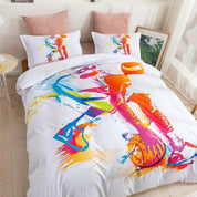 3D Graffiti Abstract Sports Colorful Basketball Player Quilt Cover Set Bedding Set Duvet Cover Pillowcases LXL- Jess Art Decoration