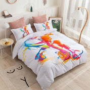 3D Graffiti Abstract Sports Colorful Basketball Player Quilt Cover Set Bedding Set Duvet Cover Pillowcases LXL- Jess Art Decoration