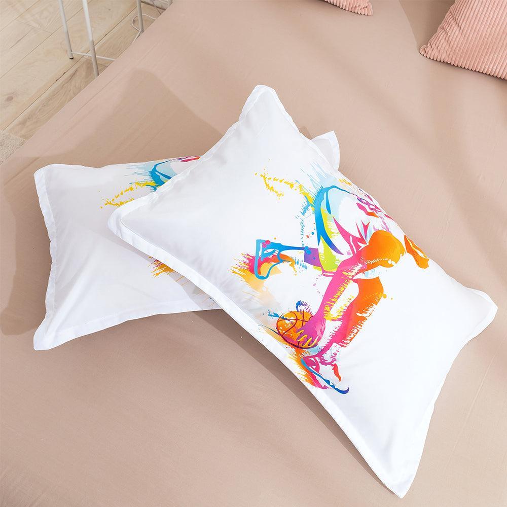 3D Graffiti Abstract Sports Colorful Basketball Player Quilt Cover Set Bedding Set Duvet Cover Pillowcases LXL- Jess Art Decoration