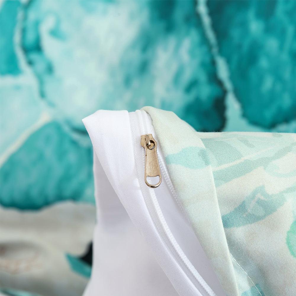 3D Hand Drawn Blue Sea Turtle Starfish Seaweed Quilt Cover Set Bedding Set Duvet Cover Pillowcases LXL- Jess Art Decoration