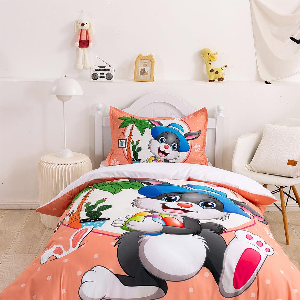 3D Cartoon Animal Rabbit Quilt Cover Set Bedding Set Duvet Cover Pillowcases 356- Jess Art Decoration
