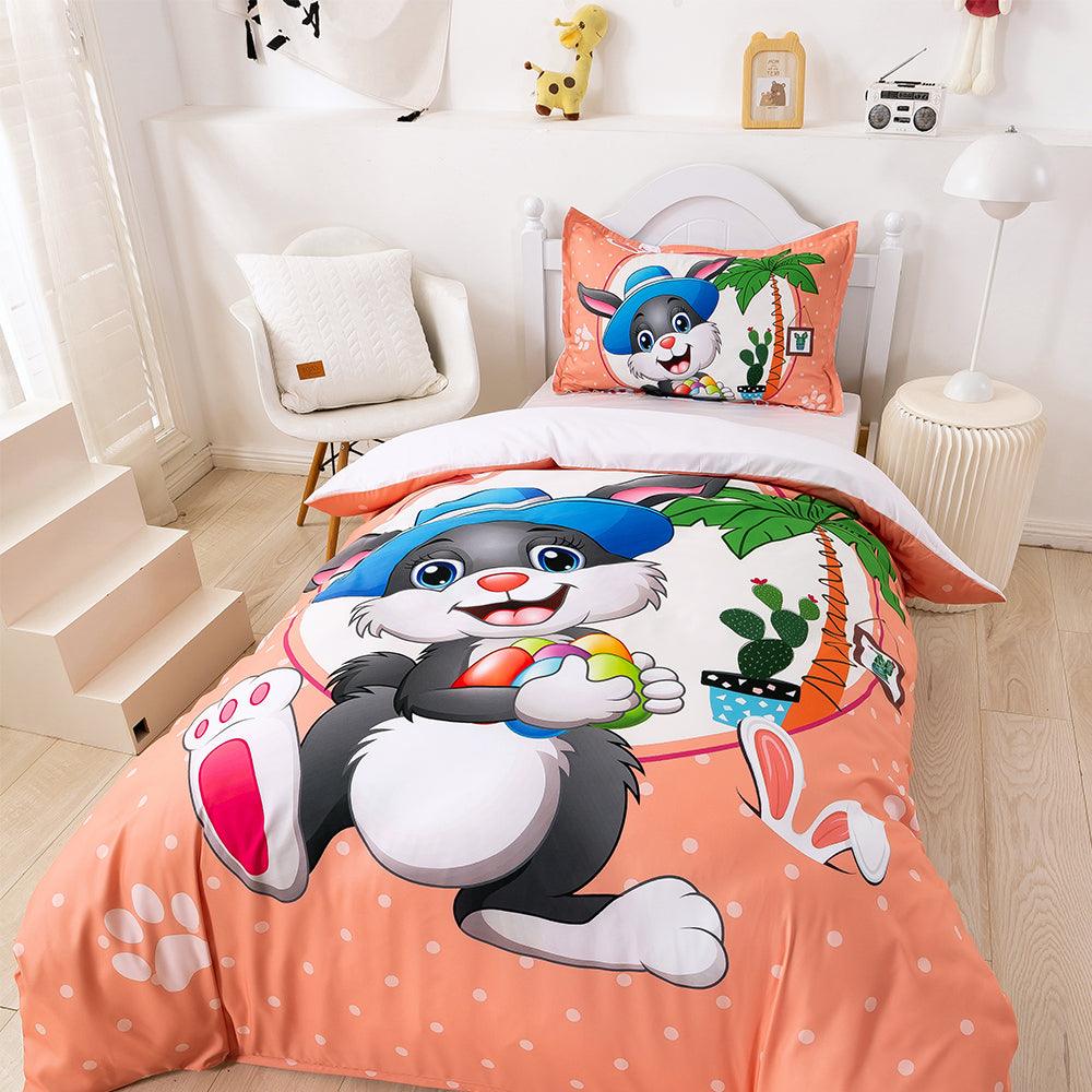 3D Cartoon Animal Rabbit Quilt Cover Set Bedding Set Duvet Cover Pillowcases 356- Jess Art Decoration