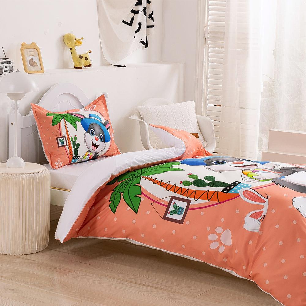 3D Cartoon Animal Rabbit Quilt Cover Set Bedding Set Duvet Cover Pillowcases 356- Jess Art Decoration