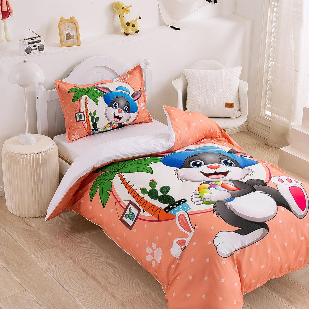 3D Cartoon Animal Rabbit Quilt Cover Set Bedding Set Duvet Cover Pillowcases 356- Jess Art Decoration