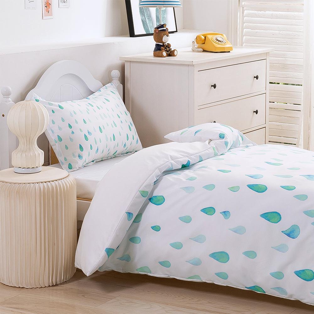 3D Watercolor Green Raindrops Quilt Cover Set Bedding Set Duvet Cover Pillowcases 368- Jess Art Decoration