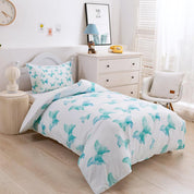 3D Watercolor Green Butterfly Quilt Cover Set Bedding Set Duvet Cover Pillowcases 369- Jess Art Decoration