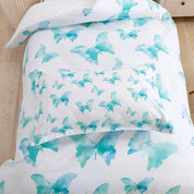 3D Watercolor Green Butterfly Quilt Cover Set Bedding Set Duvet Cover Pillowcases 369- Jess Art Decoration