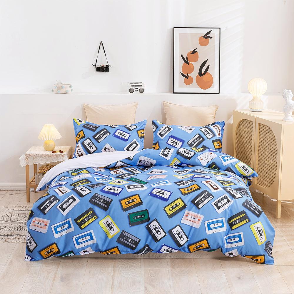 3D Cartoon Blue Tape Quilt Cover Set Bedding Set Duvet Cover Pillowcases 428- Jess Art Decoration