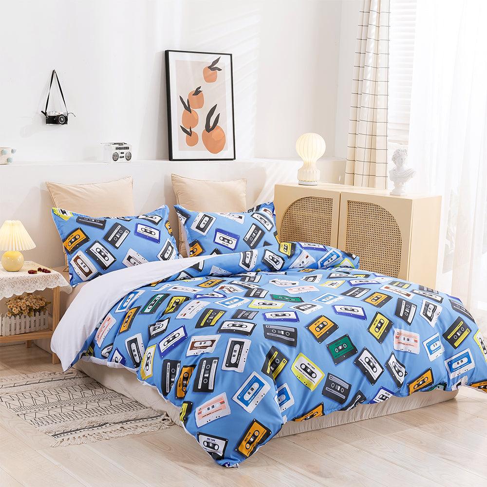 3D Cartoon Blue Tape Quilt Cover Set Bedding Set Duvet Cover Pillowcases 428- Jess Art Decoration