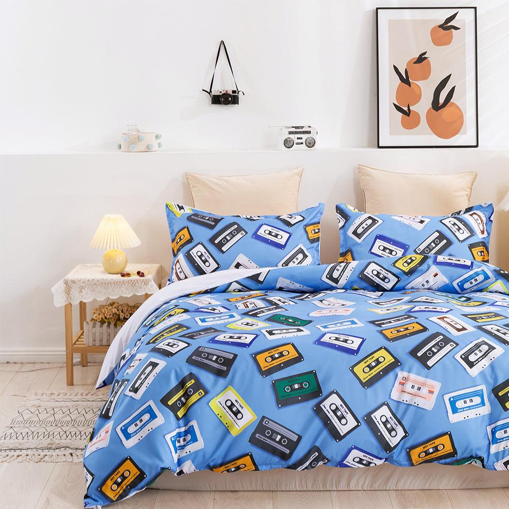 3D Cartoon Blue Tape Quilt Cover Set Bedding Set Duvet Cover Pillowcases 428- Jess Art Decoration