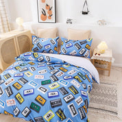 3D Cartoon Blue Tape Quilt Cover Set Bedding Set Duvet Cover Pillowcases 428- Jess Art Decoration