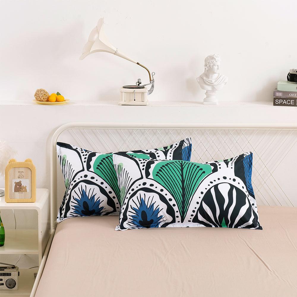 3D Green Peacock Feather Quilt Cover Set Bedding Set Duvet Cover Pillowcases 224- Jess Art Decoration