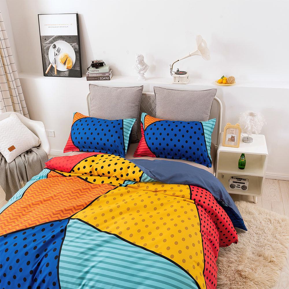 3D Abstract Color Geometry Quilt Cover Set Bedding Set Duvet Cover Pillowcases 210- Jess Art Decoration