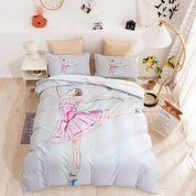 3D Cartoon Ballet Girl Quilt Cover Set Bedding Set Duvet Cover Pillowcases 72- Jess Art Decoration