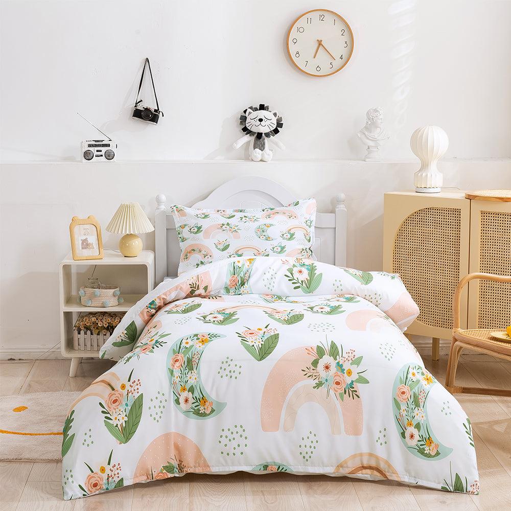 3D Watercolor Pink Floral Quilt Cover Set Bedding Set Duvet Cover Pillowcases 376- Jess Art Decoration