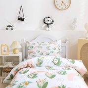 3D Watercolor Pink Floral Quilt Cover Set Bedding Set Duvet Cover Pillowcases 376- Jess Art Decoration