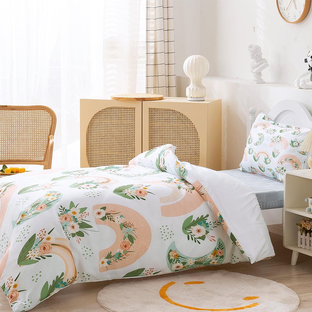 3D Watercolor Pink Floral Quilt Cover Set Bedding Set Duvet Cover Pillowcases 376- Jess Art Decoration