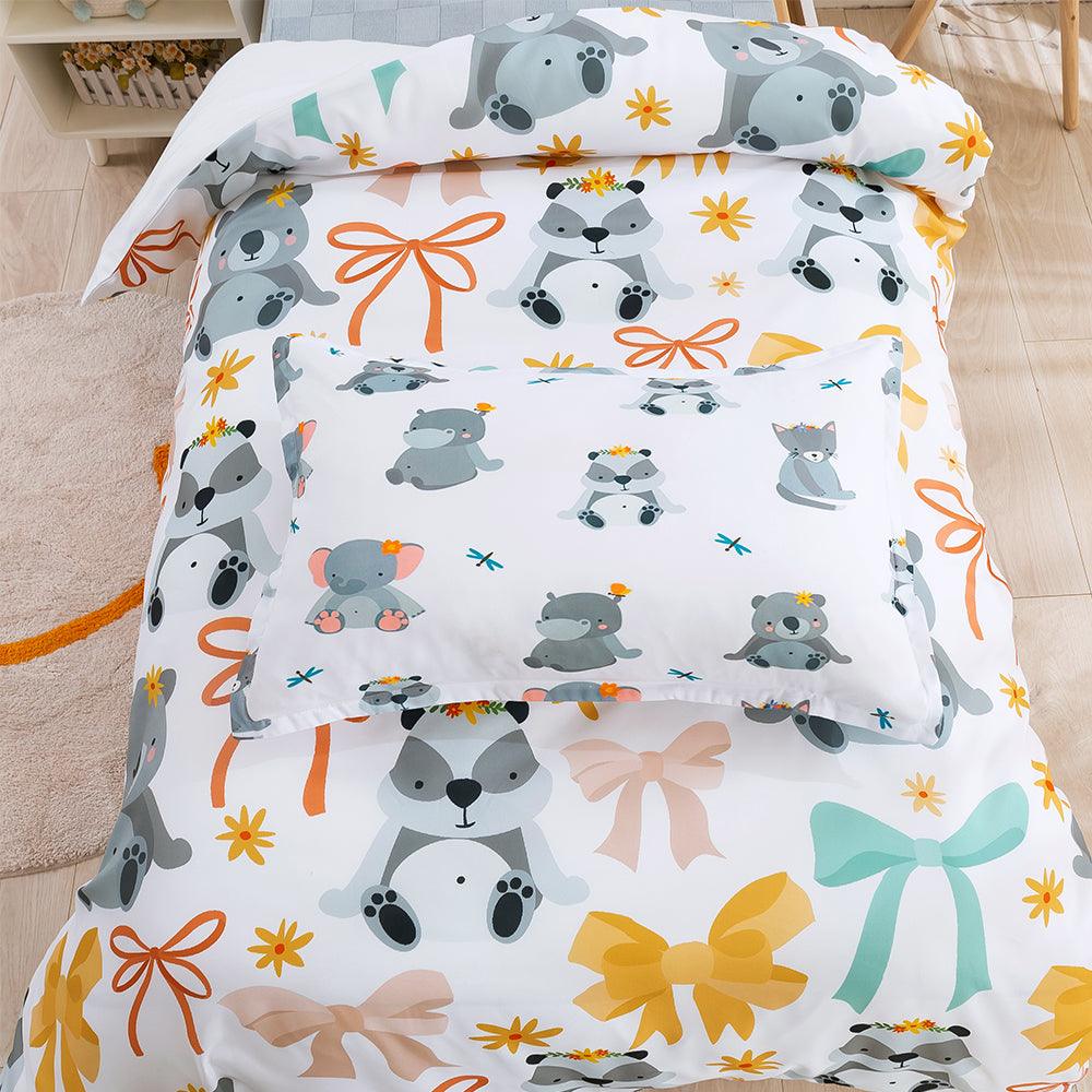 3D Cartoon Animal Koala Bow Quilt Cover Set Bedding Set Duvet Cover Pillowcases 385- Jess Art Decoration