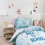 3D Cartoon Blue Learning School Supplies Quilt Cover Set Bedding Set Duvet Cover Pillowcases 389- Jess Art Decoration