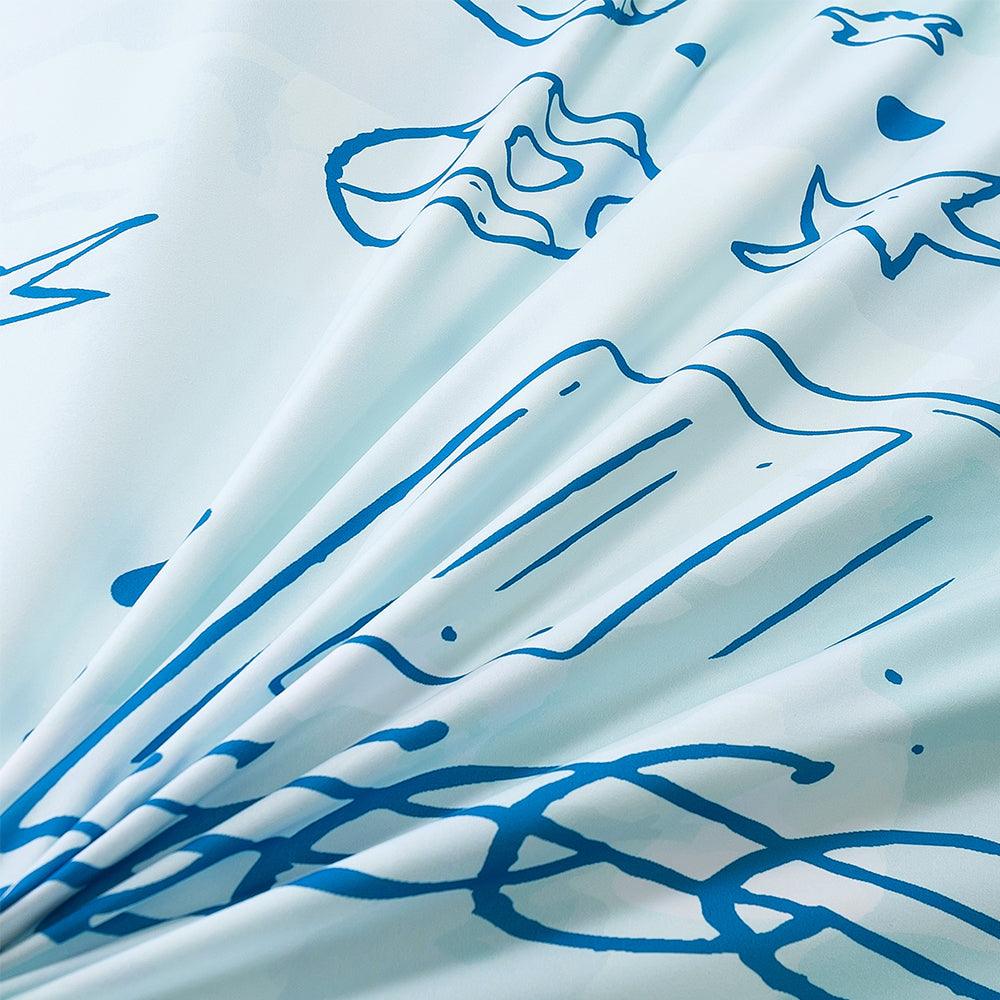3D Cartoon Blue Learning School Supplies Quilt Cover Set Bedding Set Duvet Cover Pillowcases 389- Jess Art Decoration