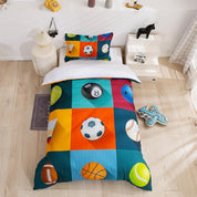 3D Color Ball Sports Quilt Cover Set Bedding Set Duvet Cover Pillowcases 82- Jess Art Decoration