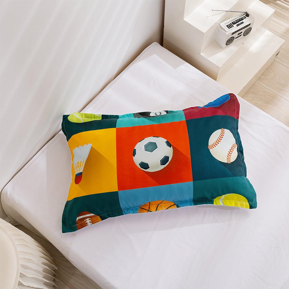 3D Color Ball Sports Quilt Cover Set Bedding Set Duvet Cover Pillowcases 82- Jess Art Decoration