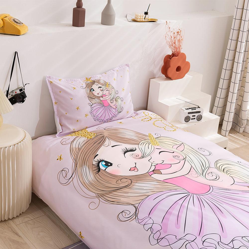 3D Cartoon Girl Quilt Cover Set Bedding Set Duvet Cover Pillowcases 87- Jess Art Decoration