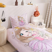 3D Cartoon Girl Quilt Cover Set Bedding Set Duvet Cover Pillowcases 87- Jess Art Decoration