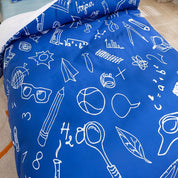 3D Cartoon Blue Chemistry Study Supplies Quilt Cover Set Bedding Set Duvet Cover Pillowcases 407- Jess Art Decoration