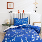 3D Cartoon Blue Chemistry Study Supplies Quilt Cover Set Bedding Set Duvet Cover Pillowcases 407- Jess Art Decoration