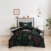 3D Cartoon School Learning Supplies Quilt Cover Set Bedding Set Duvet Cover Pillowcases 410- Jess Art Decoration