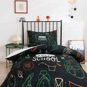 3D Cartoon School Learning Supplies Quilt Cover Set Bedding Set Duvet Cover Pillowcases 410- Jess Art Decoration
