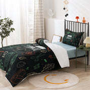3D Cartoon School Learning Supplies Quilt Cover Set Bedding Set Duvet Cover Pillowcases 410- Jess Art Decoration