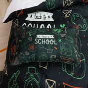 3D Cartoon School Learning Supplies Quilt Cover Set Bedding Set Duvet Cover Pillowcases 410- Jess Art Decoration